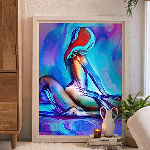 HONGC Abstrakte Leinwanddruck Malerei Sexy Männer und Frauen Sex Poster und Drucke Wandkunst Bilder für Wohnzimmer Schlafzimmer Dekor 40x60cm/15.7”x23.6” Kein Rahmen von HONGC