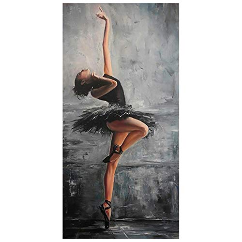 HONGC Bilder Auf Leinwand Abstrakte Schöne Ballerina Kunst Portrait Leinwand Leinwand Malerei Poster Drucke Wandkunst Bilder für Wohnzimmer Dekor Cuadros 45x90cm Kein Rahmen von HONGC