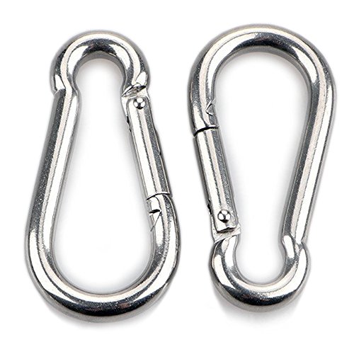 HONGCI Garten Awnings Mounting Mounting Assembly Set Square 304 Stainless Steel - Sonnensegel, Markisen Mounting Assembly (Federhaken x2) von HONGCI