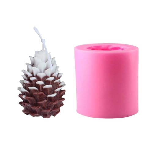 3D Weihnachtsform Tannenzapfen, Tannenzapfen Kerzenform, Pine Cone Silikonform, Kerzengießform, Kerzenformen Silikon, Silikon-Weihnachtskerzenformen, Für DIY Seife Schokolade Kerzenherstellung von HONGECB