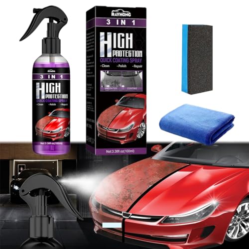 Auto Politur Beschichtung 3 In 1 - High Protection Lackversiegelung Spray - Hoher Schutz Schnelles Nano Kratzer Beschichtungsspray, 1 Stück Auto Politur Beschichtung 3 In 1 - High Protection Lackversiegelung Spray - Hoher Schutz Schnelles Nano Kratzer Beschichtungsspray, 1 Stück von HONGECB