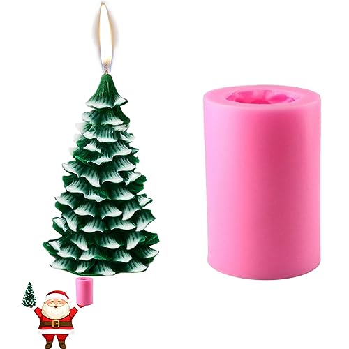 HONGECB 3D Silikonform Weihnachten - Weihnachtsbaum Kerzenform, Weihnachtsbaum Form, Weihnachten Kerzenform, Kerzengießform, Weihnachtsbaum Gießform Für Weihnachten Deko Für Seife Kerze, Duftkerze von HONGECB