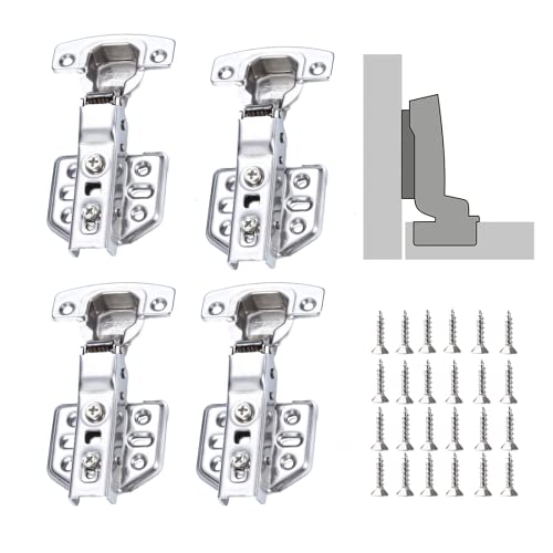 HONGECB Schrank Scharniere, Eckanschlag, Topfband, Scharniere Soft Close, Schranktür Scharniere softclose, mit Schrauben, fur Küchenschrank Kleiderschrank Schranktür Möbel Scharniere, 4 Stück von HONGECB