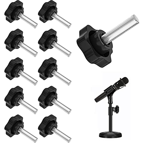 HONGECB Sterngriffschraube, Sterngriff Feststellschraube, Sternschraube, Klemmknopf Griff, Sternkopfschraube mit Griff, Schraubgriff Klemmknopf, Für Werkzeugmaschine, Schwarz, 10 Stück, M6 X 40 von HONGECB