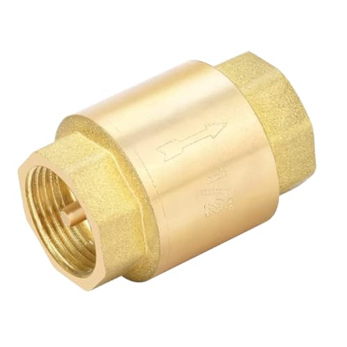 Rückschlagventil 1/2 Zoll, 1/2" Messing Rückschlagventil mit Innengewinde, DN15 Rückflussverhinderer Universal mit beidseitigem Innengewinde, für Gartenpumpe, Prüfung Rückschlagkraftstoffleitung von HONGECB