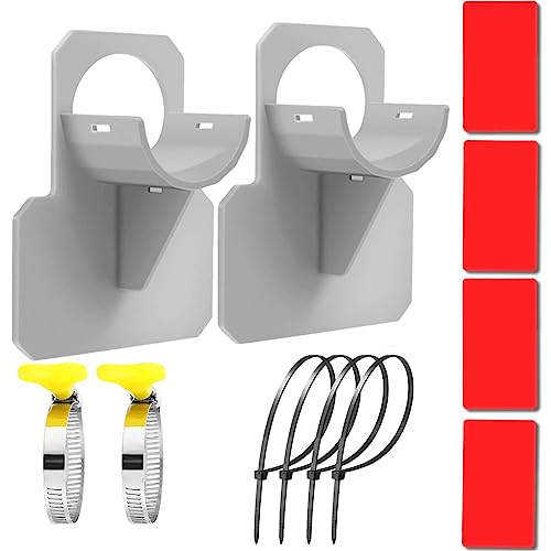 YEAP 2 Stück Pool Schlauchhalterung, Kunststoff Schwimmbad Rohrhalter, Schwimmbad Rohrhalterung, Swimming Pool Pipe Holder, Pool Rohrhalter Fitting, für Weniger als Ø38mm Poolschlauch, Grau von HONGECB
