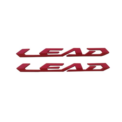 Für Honda LEAD125 BLEI 100 110 2015-2024 Moto Racing Motorrad 3D Emblem Abzeichen Aufkleber Kraftstoff Tank Aufkleber Tank Pad Protector Aufkleber(ROT) von HONGLIAUTO