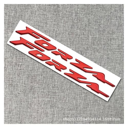 HONGLIAUTO Für Forza 125 250 350 750 Motorradzubehör 3D Motorrad Tank Emblem Label Abzeichen Seitenverkleidung Aufkleber Logo Aufkleber(ROT) von HONGLIAUTO