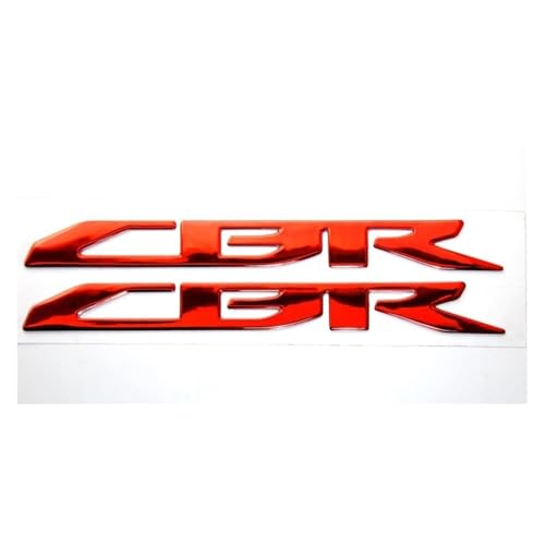 HONGLIAUTO Für Honda CBR1000RR CBR1000 Rr CBR000 Rr Fireblade Dekorative Aufkleber Motorrad Aufkleber Aufkleber 3D Kraftstoff Tank Emblem Zubehör(ROT) von HONGLIAUTO