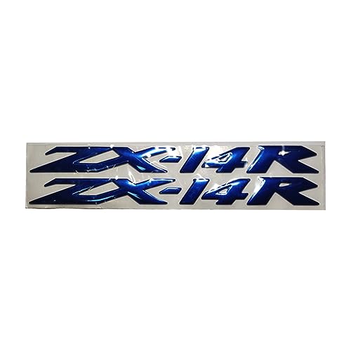 HONGLIAUTO Für Kawasaki Ninja ZX14R ZX-14R ZX 2017-2025 Emblem Abzeichen Aufkleber Tank Rad ZX14R Aufkleber Weiche Reflektierende Aufkleber Motorrad 3D(BLAU) von HONGLIAUTO