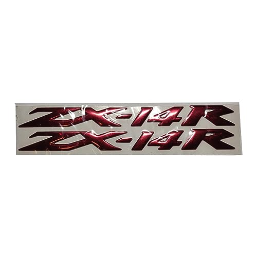 HONGLIAUTO Für Kawasaki Ninja ZX14R ZX-14R ZX 2017-2025 Emblem Abzeichen Aufkleber Tank Rad ZX14R Aufkleber Weiche Reflektierende Aufkleber Motorrad 3D(ROT) von HONGLIAUTO