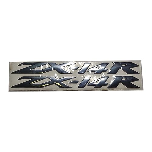HONGLIAUTO Für Kawasaki Ninja ZX14R ZX-14R ZX 2017-2025 Emblem Abzeichen Aufkleber Tank Rad ZX14R Aufkleber Weiche Reflektierende Aufkleber Motorrad 3D(Silber) von HONGLIAUTO