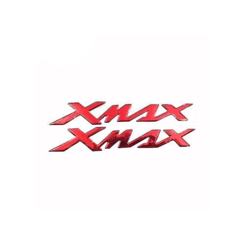 HONGLIAUTO Für NMAX 125 155 2014-2025 Motorrad Emblem Abzeichen Aufkleber 3D Tank Rad Logo N-MAX Aufkleber(ROT) von HONGLIAUTO