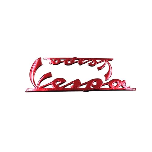 HONGLIAUTO Für Piaggio Vespa ET2 ET4 ET8 GTS PL PX LXV GTV 50 125 150 2016-2025 Motorrad 3D Emblem Abzeichen Aufkleber Tank Rad Vespa Aufkleber(ROT) von HONGLIAUTO