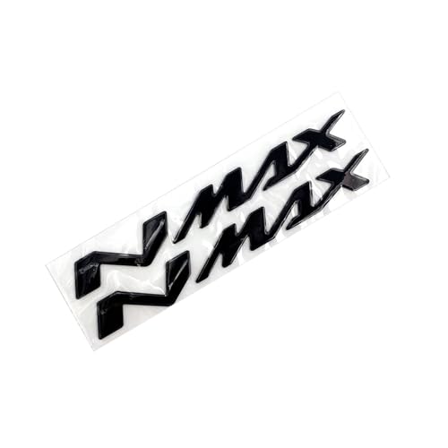 HONGLIAUTO Für Yamaha N-MAX NMAX155 NMAX125 NMAX150 NMAX 155 125 150 Motorrad 3D Emblem Abzeichen Aufkleber Tank Rad NMAX Aufkleber(SCHWARZ) von HONGLIAUTO