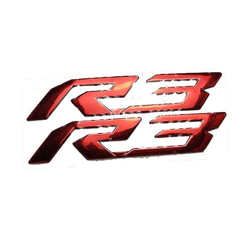 HONGLIAUTO Motorrad 3D 2014-2025 Für Yamaha YZF-R3 YZFR3 YZF R3 Emblem Abzeichen Aufkleber Tank R3 Aufkleber Weiche Reflektierende Aufkleber(ROT) von HONGLIAUTO