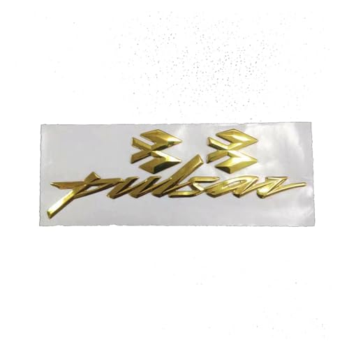 HONGLIAUTO Motorrad 3D Für Bajaj Pulsar 200NS KOMMEN RS200 Pulsar 150 220F Emblem Abzeichen Aufkleber Tank Aufkleber Weiche Reflektierende Aufkleber(Gold A) von HONGLIAUTO