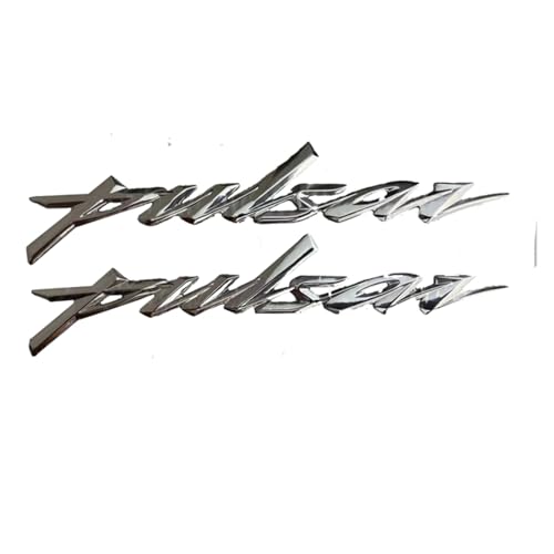 HONGLIAUTO Motorrad 3D Für Bajaj Pulsar 200NS KOMMEN RS200 Pulsar 150 220F Emblem Abzeichen Aufkleber Tank Aufkleber Weiche Reflektierende Aufkleber(Silber) von HONGLIAUTO