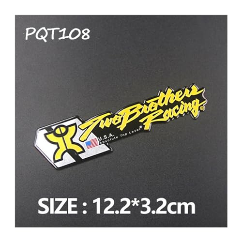 HONGLIAUTO Motorrad-Auspuffrohre Aufkleber Aufkleber Aluminium 3D Hitzebeständige Aufkleber Aufkleber 2012-2025 Dekoration Aufkleber(PQT108) von HONGLIAUTO