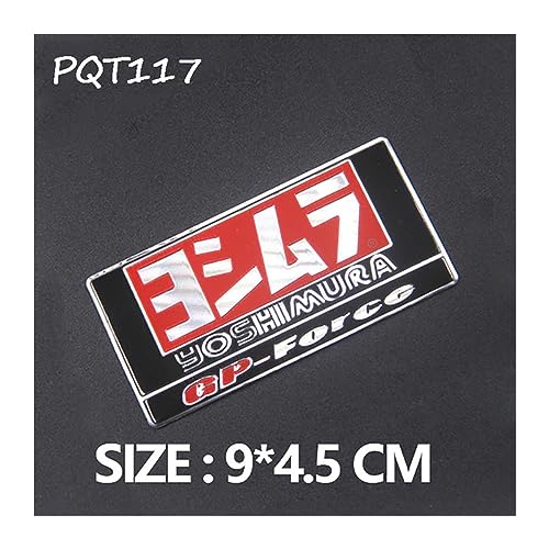 HONGLIAUTO Motorrad-Auspuffrohre Aufkleber Aufkleber Aluminium 3D Hitzebeständige Aufkleber Aufkleber 2012-2025 Dekoration Aufkleber(PQT117) von HONGLIAUTO
