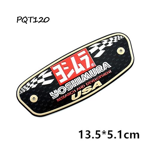 HONGLIAUTO Motorrad-Auspuffrohre Aufkleber Aufkleber Aluminium 3D Hitzebeständige Aufkleber Aufkleber 2012-2025 Dekoration Aufkleber(PQT120) von HONGLIAUTO