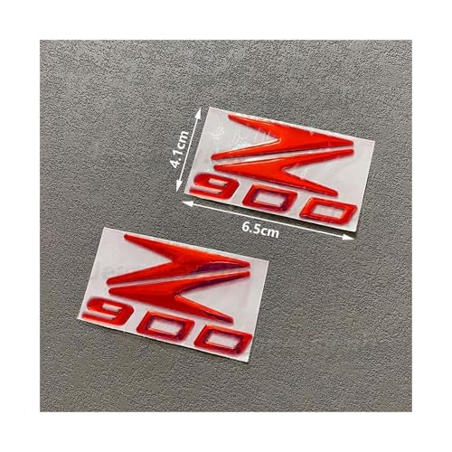 HONGLIAUTO Motorrad-Emblem-Abzeichen-Logo-Aufkleber Tank Roller Heck für Z900 Z750 Z800 Z1000 Z650 Z400 Z 1000 900 800 650 400(ROT) von HONGLIAUTO