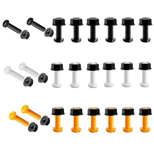 24 Stück Kunststoff-Kennzeichenschrauben mit Muttern, Nummernschildmuttern, Schrauben, Befestigungen, Auto-Kennzeichenbefestigungs-Sets für Auto, Motorrad 24 Stück Kunststoff-Kennzeichenschrauben mit Muttern, Nummernschildmuttern, Schrauben, Befestigungen, Auto-Kennzeichenbefestigungs-Sets für Auto, Motorrad von HONGLINSONG