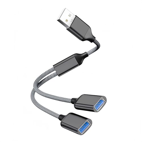 USB-Splitter mit 2 Anschlüssen (schwarz) von HONGLINSONG