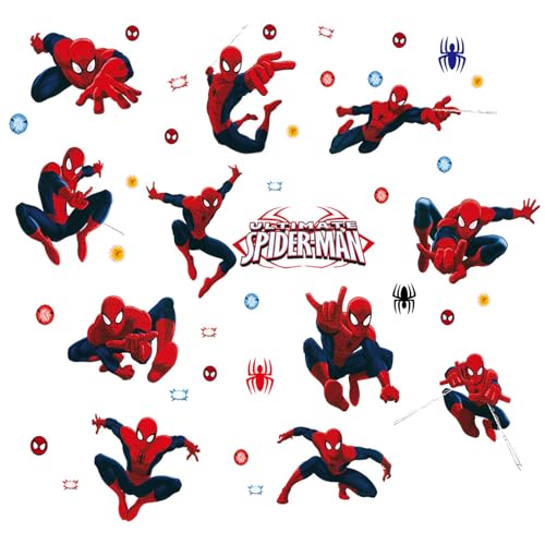 12 Spiderman-Wandaufkleber, 3D-Tapetenaufkleber für Kinder, kreative Wandaufkleber, Aufkleber, Kinderzimmer, Schlafzimmer, Wohnzimmer, Kinderzimmer, Hintergrund, Wanddekoration, abnehmbare von HONGP