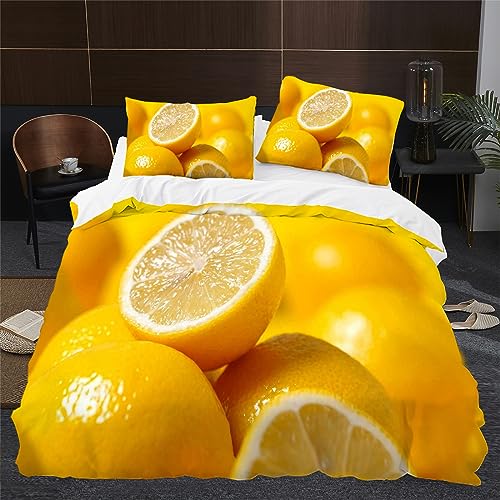 BettwäSche 135x200 Gelb Orange Sommer BettwäSche-Sets Microfaser Flauschig BettzeugFrucht Muster Bettbezug füR MäDchen Jungen und Kissenbezug 80x80 mit ReißVerschluss BettwäSche 135x200 Gelb Orange Sommer BettwäSche-Sets Microfaser Flauschig BettzeugFrucht Muster Bettbezug füR MäDchen Jungen und Kissenbezug 80x80 mit ReißVerschluss von HONGS