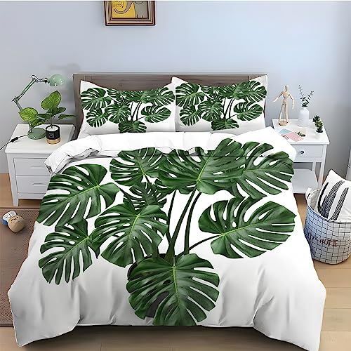 BettwäSche 135x200 SchneeweißE GrüNe Pflanze Bettbezug Flauschig PlüSch mit ReißVerschluss Blatt BettwäSche-Sets 2 Teilig Set Weiche Atmungsaktiv Mikrofaser BettbezüGe und 2 Kissenbezug BettwäSche 135x200 SchneeweißE GrüNe Pflanze Bettbezug Flauschig PlüSch mit ReißVerschluss Blatt BettwäSche-Sets 2 Teilig Set Weiche Atmungsaktiv Mikrofaser BettbezüGe und 2 Kissenbezug von HONGS