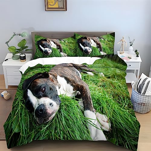 BettwäSche 150x200 DunkelgrüNer Staffordshire-Bullterrier Bettbezug Flauschig PlüSch mit ReißVerschluss Welpe BettwäSche-Sets 2 Teilig Set Weiche Atmungsaktiv Mikrofaser BettbezüGe und 2 Kissenbezug BettwäSche 150x200 DunkelgrüNer Staffordshire-Bullterrier Bettbezug Flauschig PlüSch mit ReißVerschluss Welpe BettwäSche-Sets 2 Teilig Set Weiche Atmungsaktiv Mikrofaser BettbezüGe und 2 Kissenbezug von HONGS
