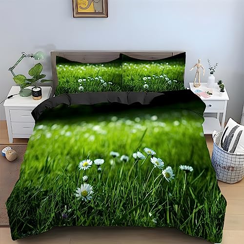 BettwäSche 150x200 Gras-GrüN Bettbezug Flauschig PlüSch mit ReißVerschluss Pflanzen BettwäSche-Sets 2 Teilig Set Weiche Atmungsaktiv Mikrofaser BettbezüGe und 2 Kissenbezug BettwäSche 150x200 Gras-GrüN Bettbezug Flauschig PlüSch mit ReißVerschluss Pflanzen BettwäSche-Sets 2 Teilig Set Weiche Atmungsaktiv Mikrofaser BettbezüGe und 2 Kissenbezug von HONGS