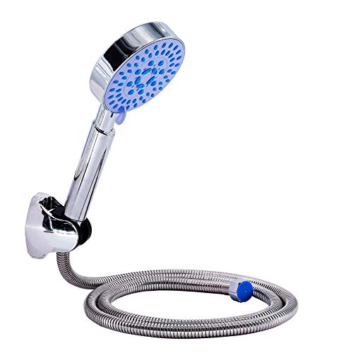Handbrause Duschkopf Universal Einstellbare Einstellung Hochdruck Wassersparende mit Flexible Edelstahl Wasserschlauch und Teflonband zum Zuhause Hotel von HONGXIN-SHOP