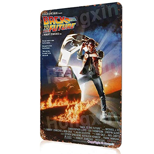 HONGXIN Back to The Future Movie Blechschild Dekoschild Retro Poster Metall Plakat Vintage Türschilder Deko Schild Blech Kunst Schilder Hof Bar Cafe Geschenk 20X30cm von HONGXIN