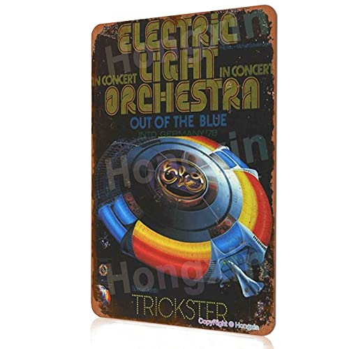 HONGXIN Electric Light Orchestra Trickster Blechschild Dekoschild Retro Poster Metall Plakat Vintage Türschilder Deko Schild Blech Kunst Schilder Hof Bar Cafe Geschenk 20X30cm von HONGXIN