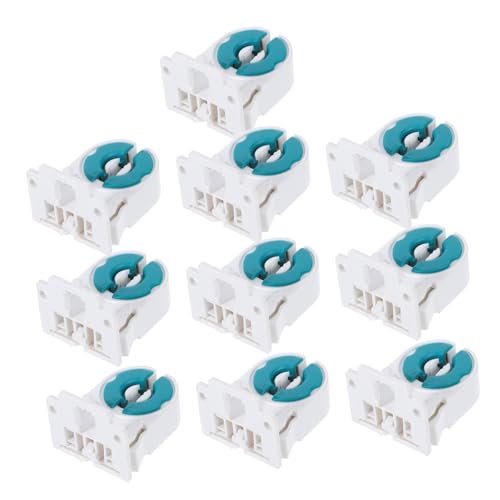 HONITANO 10 Stück Lampenfassung Fluoreszenzröhrenhalter aus Hitzebeständigem Material für Gewerbliche Bürobeleuchtung und Werkstatteinsatz Langlebige Lampenhalterung für Deckenleuchten von HONITANO