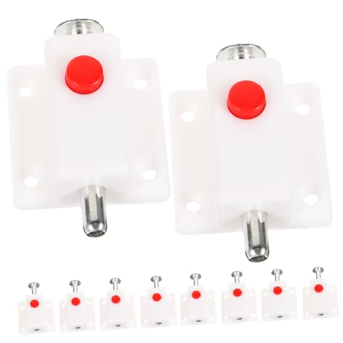 HONITANO 10 Stück Teiliges Kunststoff federriegel Türschloss mit Federmechanismus Robuster Abs kunststoff türriegel für Schrank Fenstertüren Einfache Montage Weiß mit Abdeckung HONITANO 10 Stück Teiliges Kunststoff federriegel Türschloss mit Federmechanismus Robuster Abs kunststoff türriegel für Schrank Fenstertüren Einfache Montage Weiß mit Abdeckung von HONITANO