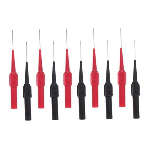 HONITANO 10 Stück Teiliges Multimeter Prüfsonden Langlebige Tester Pins Kompatibel mit Bananenstecker Hohe Leitfähigkeit Leicht und Tragbar für Präzise Elektrische Messungen von HONITANO