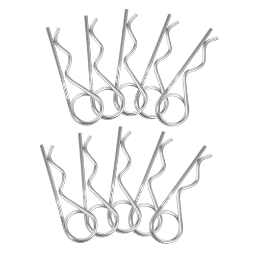HONITANO 10 Stück Teiliges R förmige aus Federhartem Manganstahl Rostbeständig Langlebig Geeignet für Traktor Rasenmäher und Maschinenbau von HONITANO