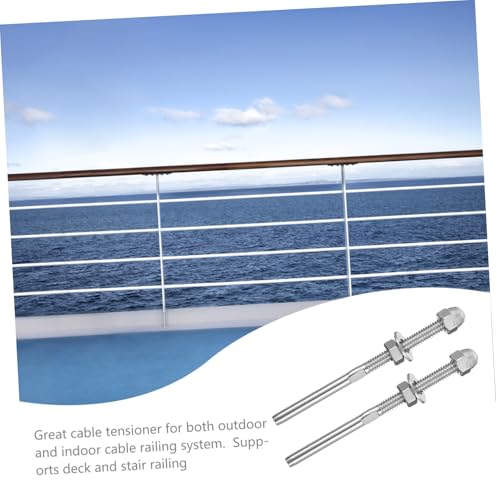 HONITANO 10 Stück Teiliges Seilspannset für Geländer Robust und Langlebig Installieren Geeignet für Metallpfosten für Treppen und Terrassengeländer Einteiliges Spannterminal für Elegantes von HONITANO