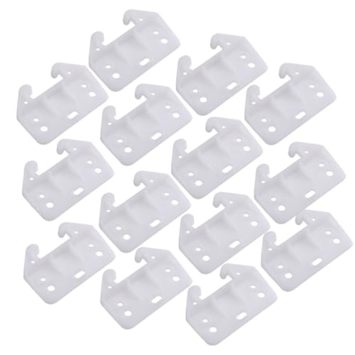 HONITANO 100 Stück Teiliges Weiße Schubladenführung Rückplatte Schubladenschienenhalterung zur Zentralen Montage für Möbel Geeignet für Innenmöbel Büros Badezimmer Schränke Kleiderschränke von HONITANO