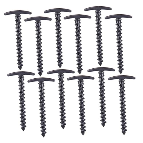 HONITANO 12 Stück Teiliges Leichte Langlebige Zeltheringe aus Robustem Kunststoff Hohe Beanspruchung Schraubbar Sturmsichere Zelt heringe für Outdoor Camping Schnee Matschigem Boden von HONITANO