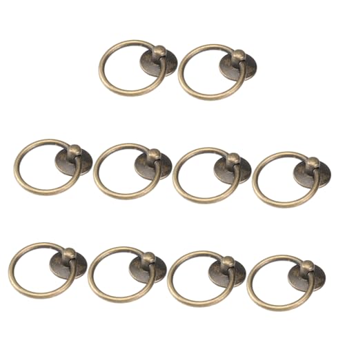 HONITANO 12 Stück Teiliges Runde Schrankknöpfe aus Zinklegierung und Eisen Antike Schwarze Möbelgriffe mit Retro Ring Design Installieren für Kommode Schublade Kleiderschrank und Schrank HONITANO 12 Stück Teiliges Runde Schrankknöpfe aus Zinklegierung und Eisen Antike Schwarze Möbelgriffe mit Retro Ring Design Installieren für Kommode Schublade Kleiderschrank und Schrank von HONITANO