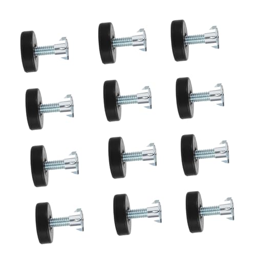 HONITANO 12 Stück Verstellbare Möbelfüße mit Schraubgewinde und Vierkantmuttern Höhenverstellbare Möbelstellfüße für Stühle Tische und Sofas Stabile und Geräuscharme Nivellierfüße von HONITANO