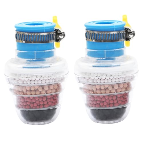 HONITANO 2 STÜCK Teiliges Wasserhahn Filterset mit Fach Filtration Spritz für Runde Wasserhähne Blauer Kunststoff Wasserreiniger Spart Wasser Geeignet für Kaltes und Warmes Wasser von HONITANO