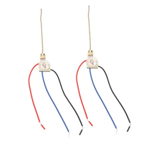 HONITANO 2 STÜCK Teiliges Zugschalter Deckenventilator und Deckenlampe Fan Pull chain Schalter Einfache Installation Ersatz für Zuhause Schule und Büro HONITANO 2 STÜCK Teiliges Zugschalter Deckenventilator und Deckenlampe Fan Pull chain Schalter Einfache Installation Ersatz für Zuhause Schule und Büro von HONITANO