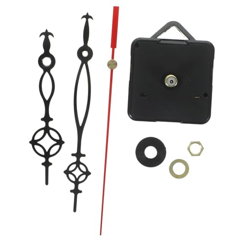 HONITANO 2 Sätze Geräuschlose Quarzuhrwerke mit Hohem DIY Uhrwerk Reparatur Mechanismus Wanduhr Ersatzteile Kit für Basteluhren und Wanduhren Präzise und Zuverlässig Schwarze Zeiger von HONITANO