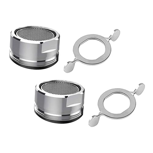 HONITANO 2 Sätze Teiliges Wasserhahn Sprudelfördernder Strahlregler aus Edelstahl mit Spanner Wasser Spritzschutzfilter für Küche und Bad Kompatibel Langlebig und Geräuscharm von HONITANO