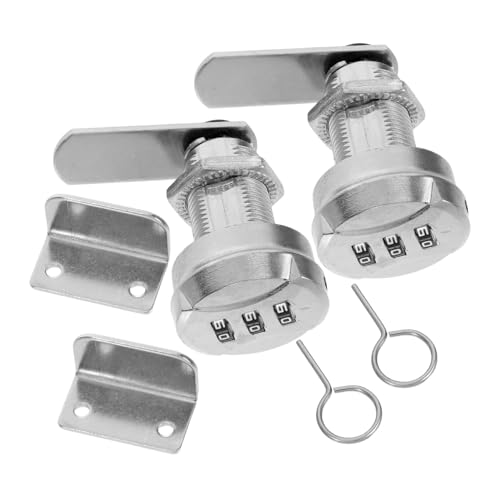 HONITANO 2 Sätze Zinklegierung Kombinationsschloss für Schrank Schubladen Aktenschränke Mechanisches Zahlenschloss Platzsparend Robust Vielseitig Einsetzbar für Büro und Zuhause von HONITANO